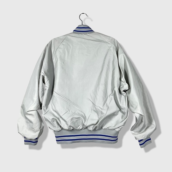 Dunbrooke Varsity Jacket Mens M Gray NIBCO Corporate Bomber Vintage 80s - Picture 4 of 7